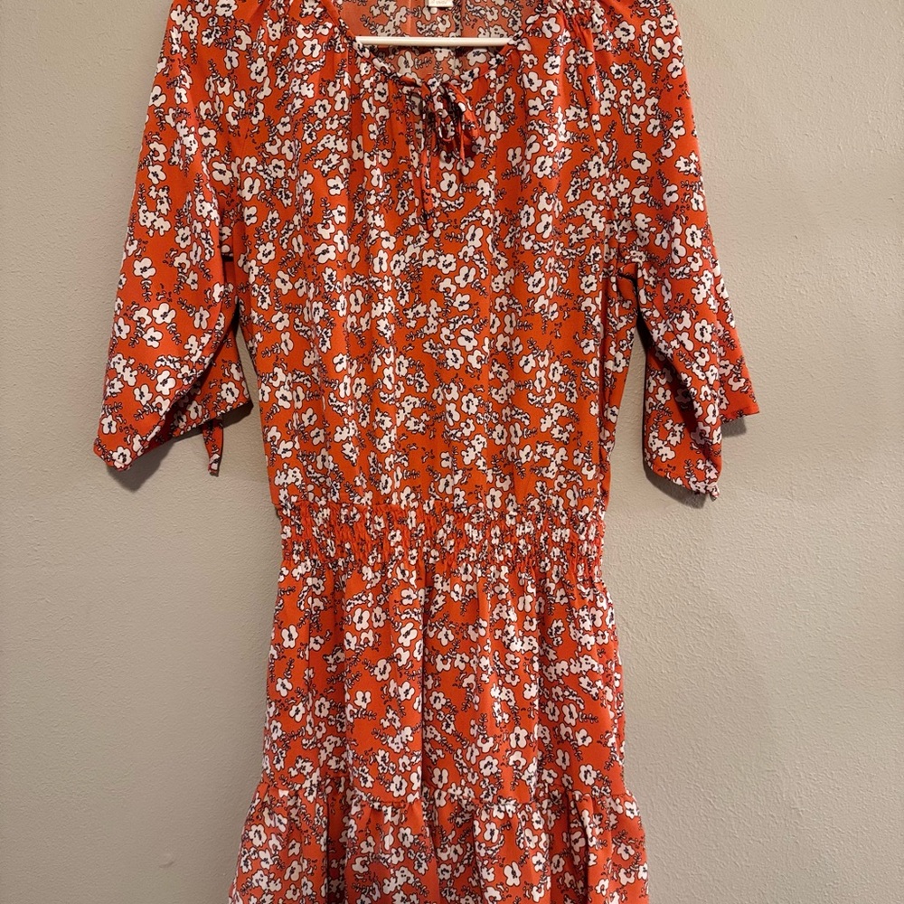 Floral Orange Dress